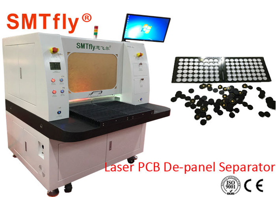 100mm/S 0.6mm ηλεκτρονική μηχανή PCB Depanelizer λέιζερ με τον ασφαλή αισθητήρα