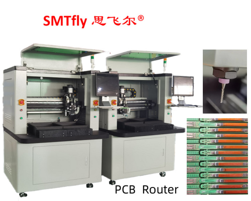 0.1mm κόψιμο ακρίβεια PCB Router Machine με αριστερό χέρι 0.8-2.5mm Routing