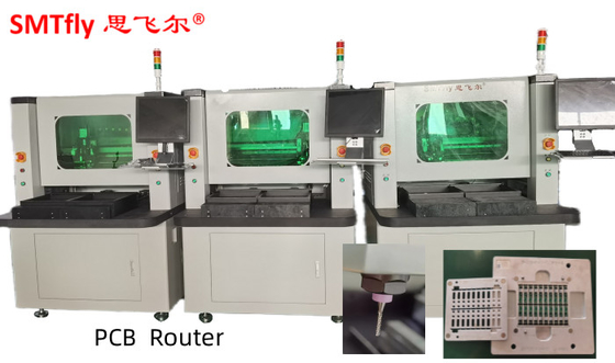 Cnc δρομολογητών τερματικών σταθμών 4.2KW L450mm διπλή μηχανή PCB/δρομολογητών PCB Depaneling