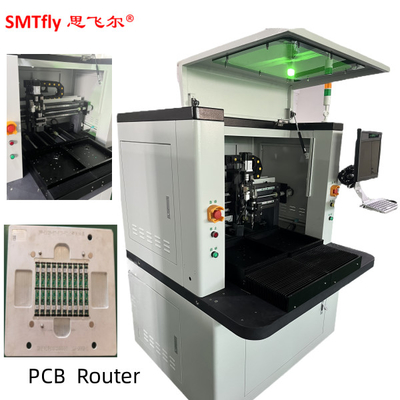 άσπρος δρομολογητής PCB Depaneling 50000r/S 20W μέσω του ελέγχου του προγράμματος κιβωτίων διδασκαλίας