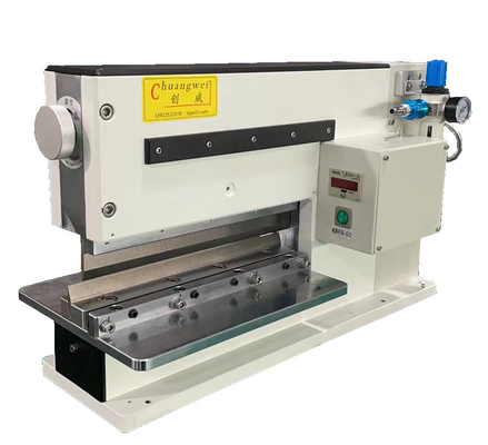 Πνευματικά κινούμενη μηχανή κοπής PCB V Depanelizer διαχωρίζει πλάκες έως και 2,5 mm πάχους
