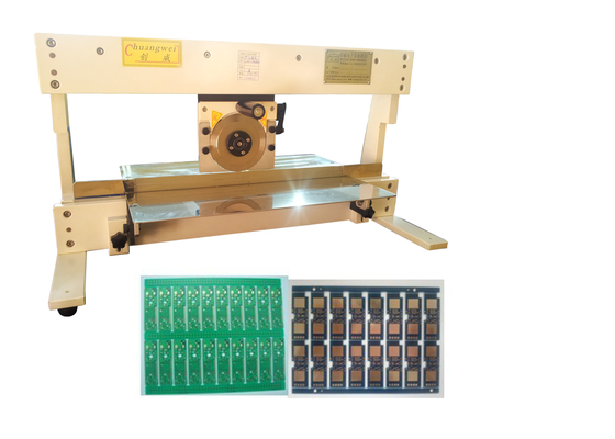 Εγχειρίδιο ή ημι- αυτόματο μηχανή κοπής PCB με κυκλική και γραμμική λεπίδα κοπής 720mm