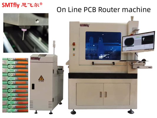 Μηχανή Inline PCB Router 0,5mm πάχος CNC Σπινδύλα Τυποποιημένο κύκλωμα 60000rpm