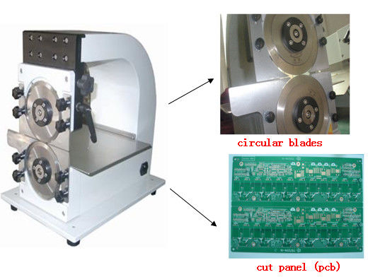 200mm/S μίνι PCB Depanelizer κουράς κοπής με δύο λεπίδες κύκλων ΑΜΑΞΙΏΝ